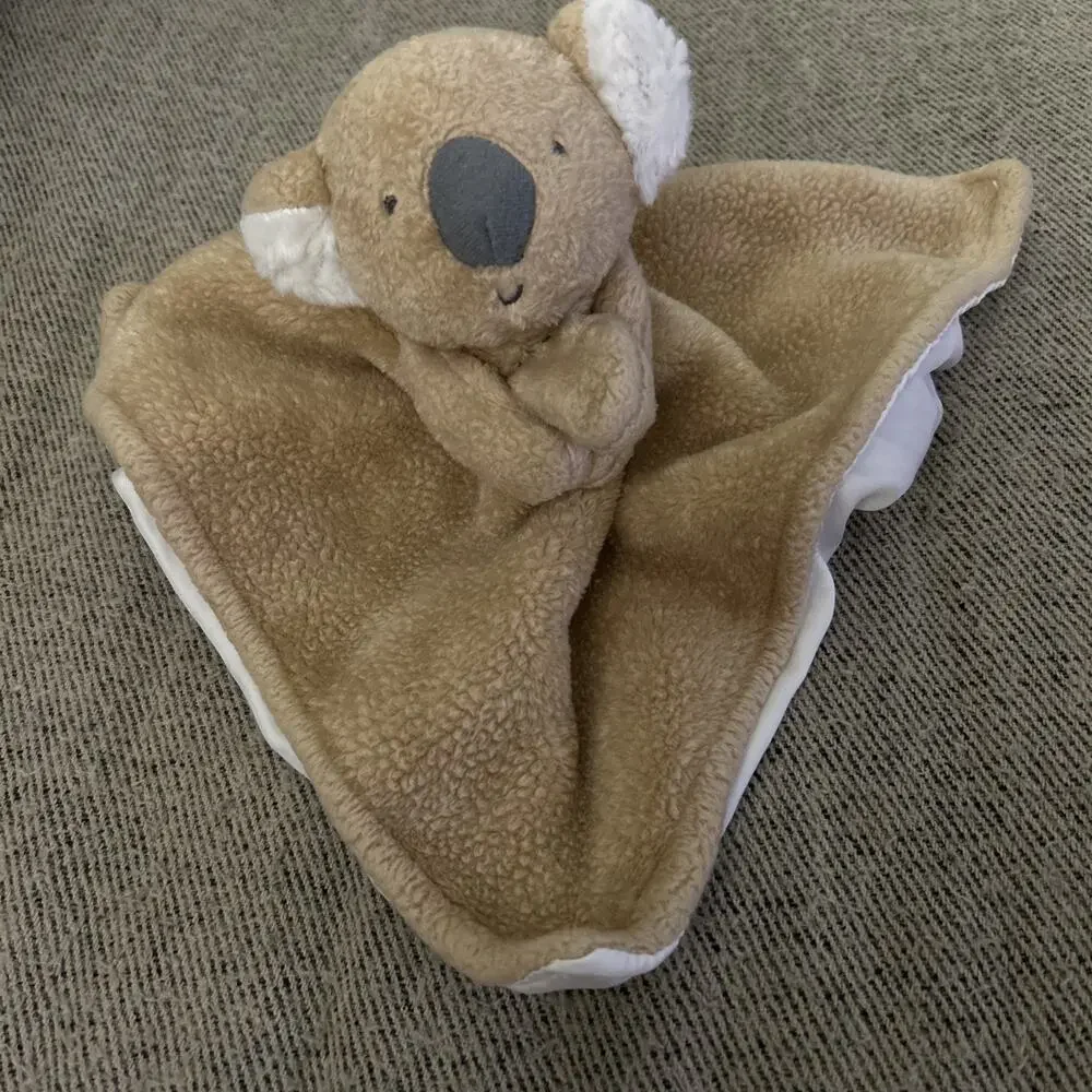 Carter's Child of Mine Koala Bear Lovey 13” Security Blanket Plush Brown